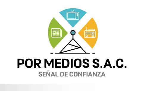 Logotipo de Por Medios S.A.C., aliado del Hogar Posada de Belén