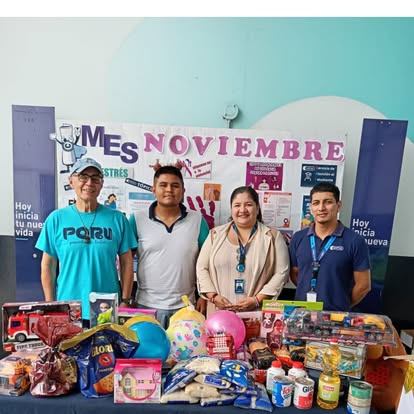 Campaña de donación de alimentos y juguetes con aliados